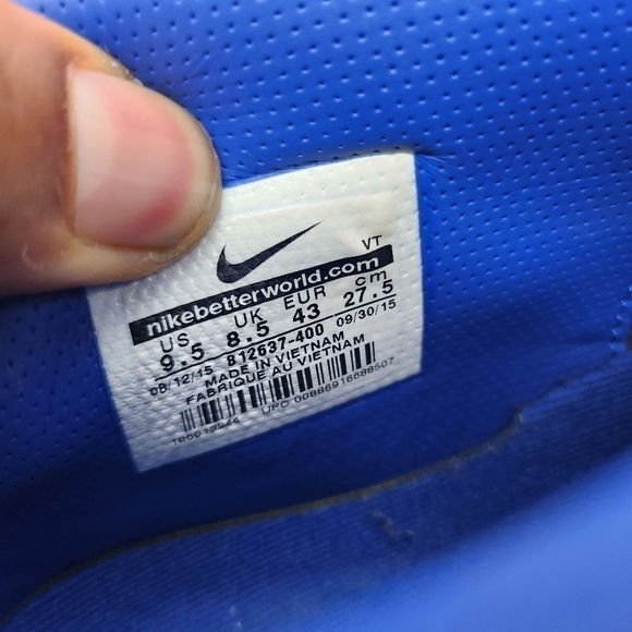 Nike Shoes Men 9.5 Air Trainers Victor Cruz PRM Rush Bluen812637-400 main image 8